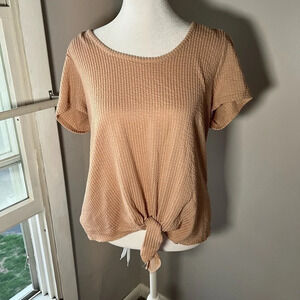 EVERLEIGH quilted cropped tie‎ tshirt